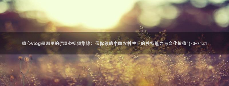 糖心vlog网页版免费观看 度：糖心vlog是哪里的(\